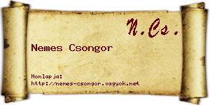 Nemes Csongor névjegykártya